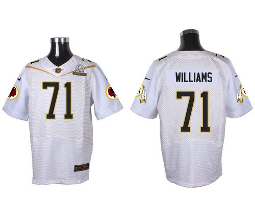 Nike Redskins #71 Trent Williams White 2016 Pro Bowl Men's Stitched NFL Elite Jersey